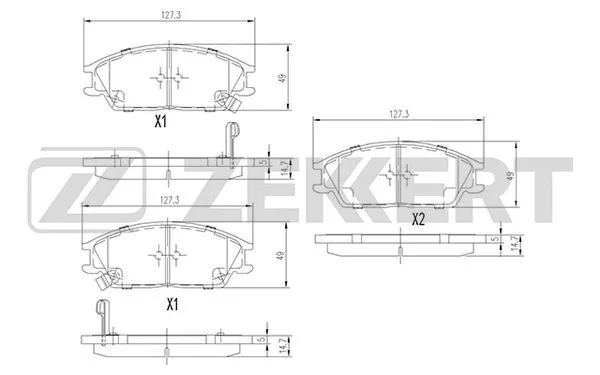 Brake Pad Set, disc brake (BS-1705)