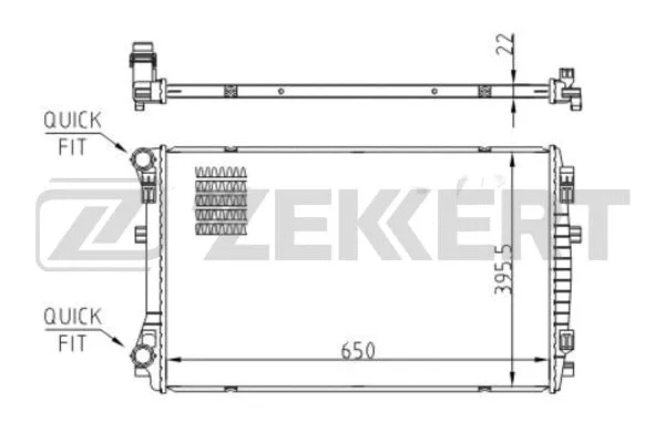 Radiator, engine cooling (MK-1557)