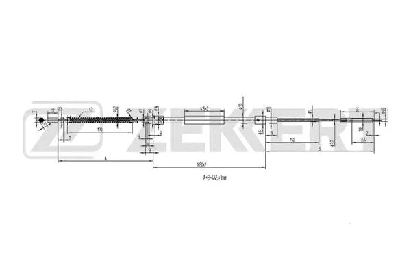 Cable Pull, parking brake (BZ-1113)