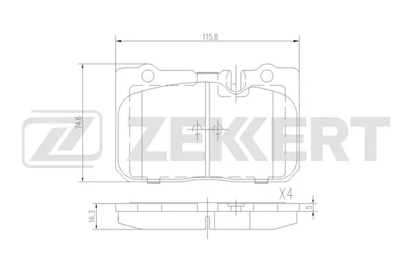 Brake Pad Set, disc brake (BS-3035)