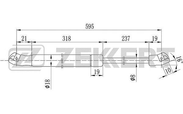Gas Spring, boot/cargo area (GF-1169)