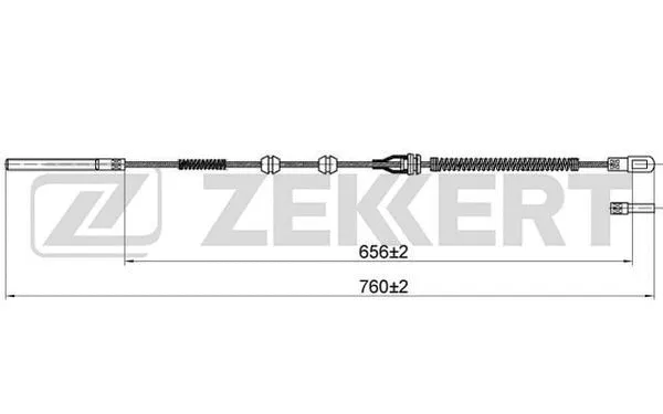 Cable Pull, parking brake (BZ-1196)