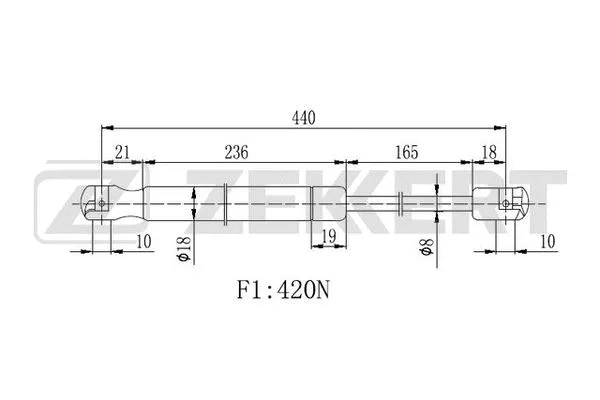 Gas Spring, boot/cargo area (GF-2224)
