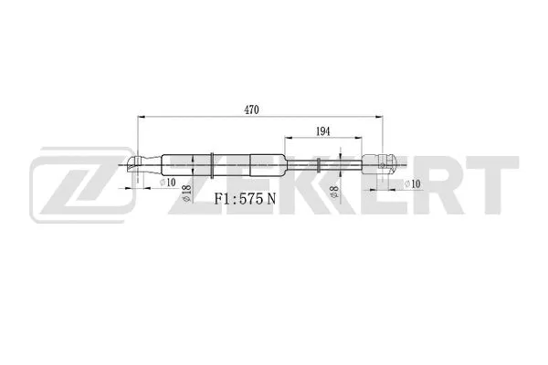Gas Spring, boot/cargo area (GF-2528)
