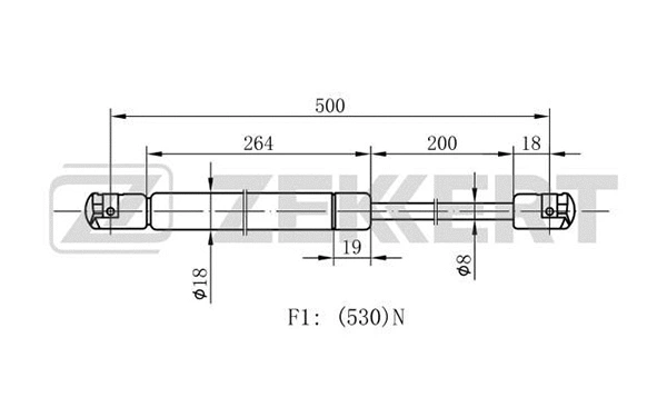 Gas Spring, boot/cargo area (GF-1755)