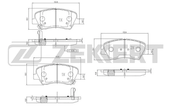 Brake Pad Set, disc brake (BS-2817)