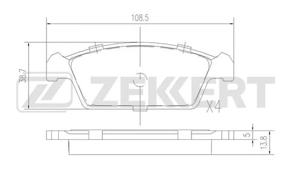 Brake Pad Set, disc brake (BS-1769)