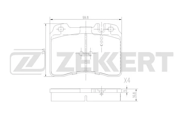 Brake Pad Set, disc brake (BS-3002)