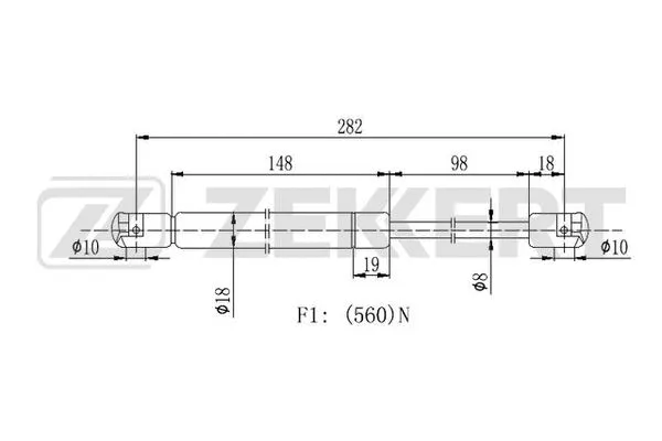 Gas Spring, boot/cargo area (GF-2146)