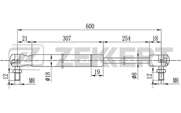 Gas Spring, boot/cargo area (GF-2101)