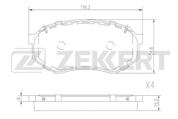 Brake Pad Set, disc brake (BS-2528)