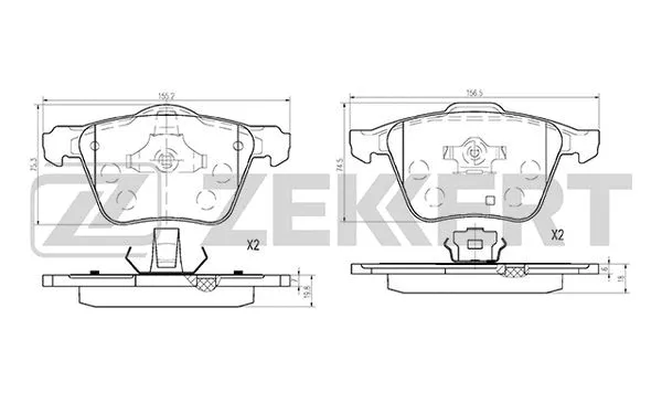 Brake Pad Set, disc brake (BS-1022)