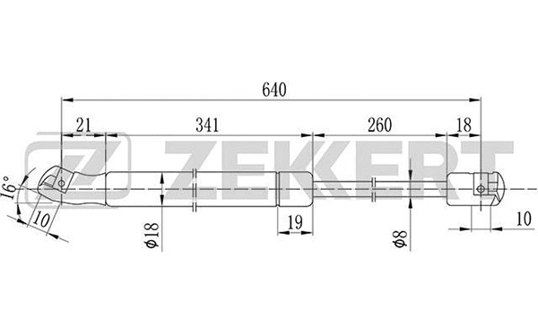 Gas Spring, boot/cargo area (GF-1590)
