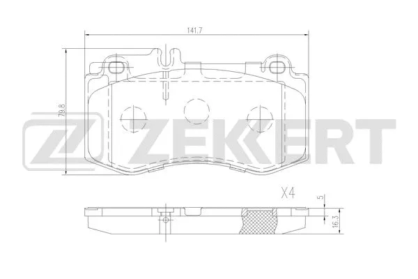 Brake Pad Set, disc brake (BS-1317)