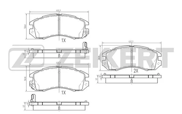 Brake Pad Set, disc brake (BS-2132)