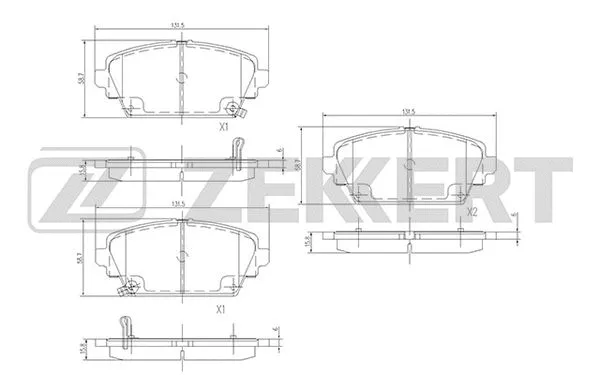 Brake Pad Set, disc brake (BS-1735)