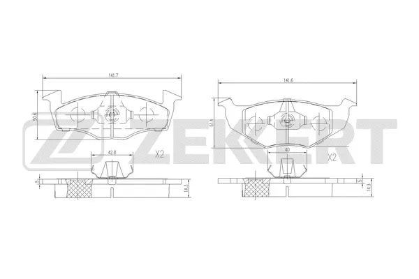 Brake Pad Set, disc brake (BS-1571)