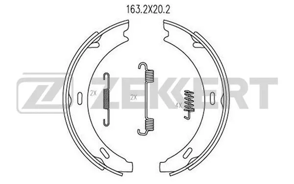Brake Shoe Set, parking brake