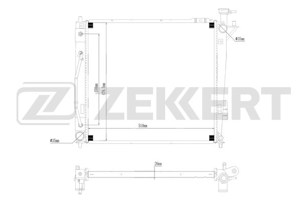 Radiator, engine cooling (MK-1261)