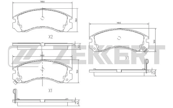 Brake Pad Set, disc brake (BS-1448)