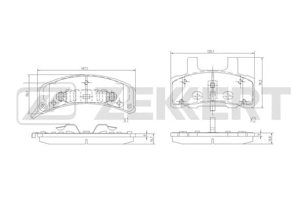 Brake Pad Set, disc brake (BS-1073)