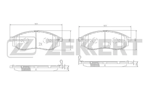 Brake Pad Set, disc brake (BS-1822)