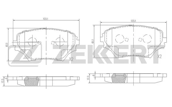Brake Pad Set, disc brake (BS-2701)