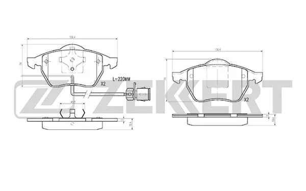 Brake Pad Set, disc brake (BS-2831)
