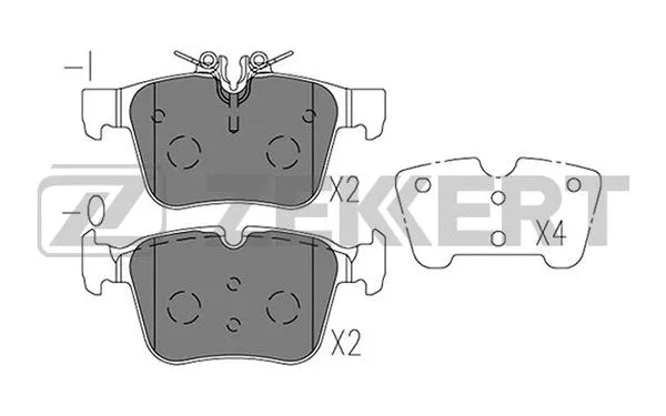 Brake Pad Set, disc brake (BS-2954)