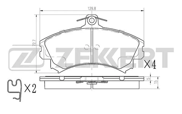 Brake Pad Set, disc brake (BS-2229)