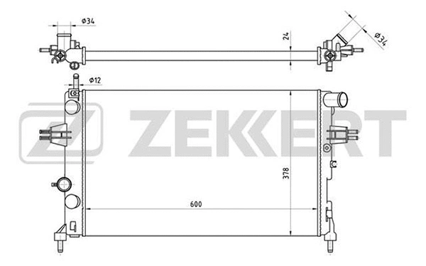 Radiator, engine cooling (MK-1114)