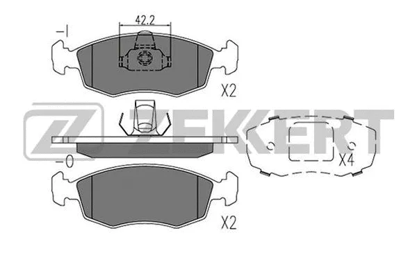 Brake Pad Set, disc brake (BS-1388)
