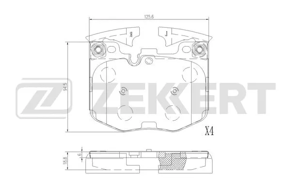 Brake Pad Set, disc brake (BS-1530)
