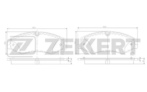 Brake Pad Set, disc brake (BS-1386)