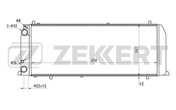 Radiator, engine cooling (MK-1020)