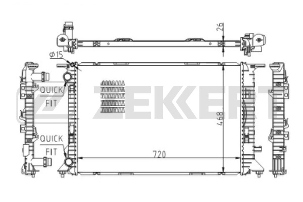 Radiator, engine cooling (MK-1249)