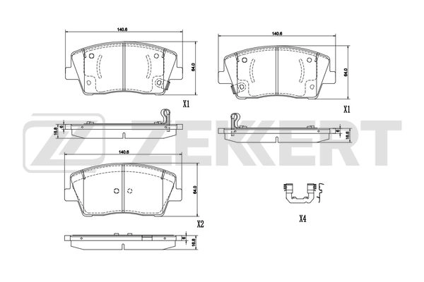 Brake Pad Set, disc brake (BS-1306)