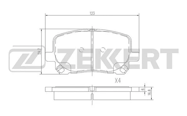 Brake Pad Set, disc brake (BS-2704)