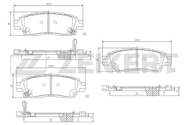 Brake Pad Set, disc brake (BS-1867)