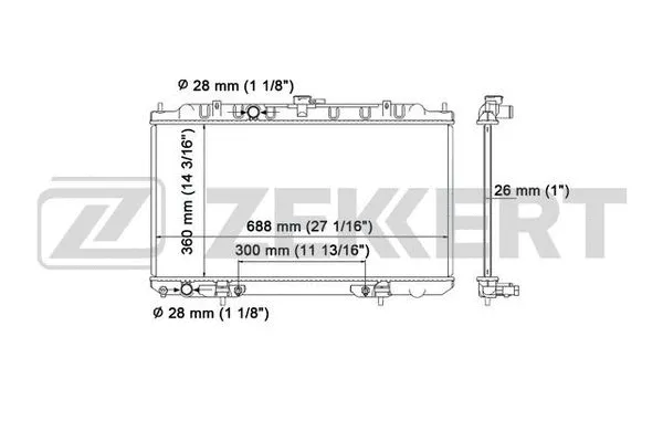 Radiator, engine cooling (MK-1541)