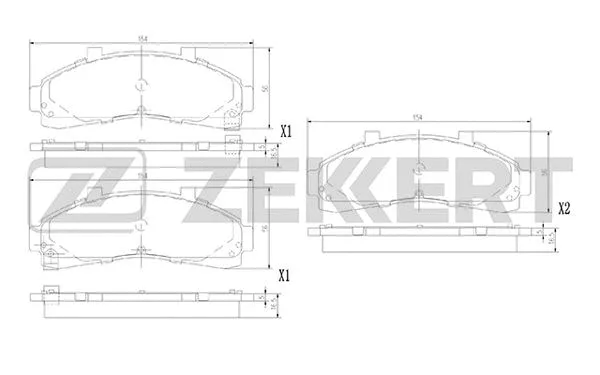 Brake Pad Set, disc brake (BS-1393)