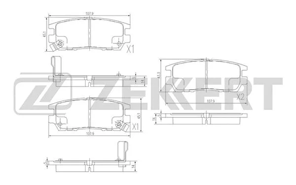 Brake Pad Set, disc brake (BS-2219)