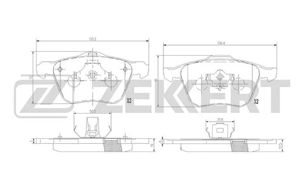 Brake Pad Set, disc brake (BS-1372)