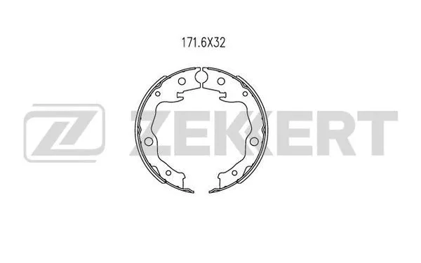 Brake Shoe Set, parking brake