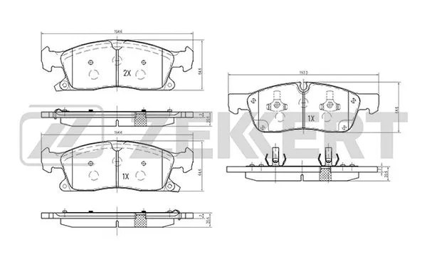 Brake Pad Set, disc brake (BS-1948)