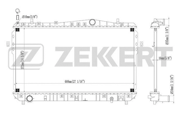 Radiator, engine cooling (MK-1094)