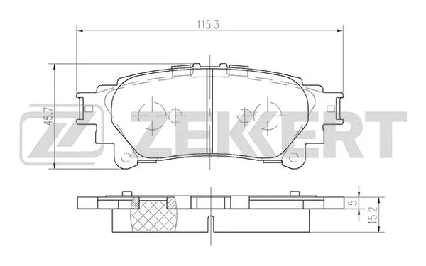 Brake Pad Set, disc brake (BS-2972)