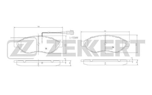 Brake Pad Set, disc brake (BS-1469)