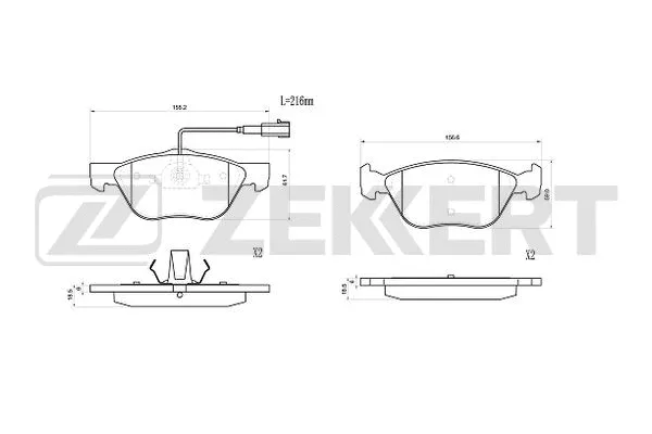 Brake Pad Set, disc brake (BS-1035)