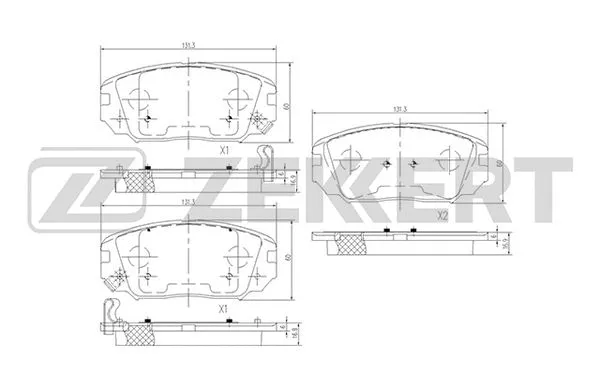 Brake Pad Set, disc brake (BS-1780)